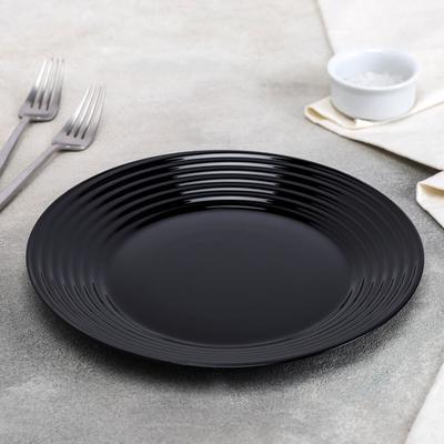 Тарелка обеденная Harena Black, d=25 см, цвет чёрный