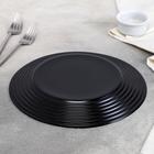 Тарелка обеденная Harena Black, d=25 см, цвет чёрный - Фото 3