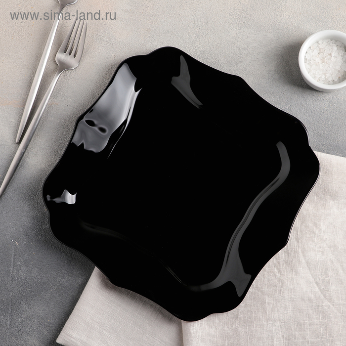 Тарелка обеденная Authentic Black, d=26 см - Фото 1