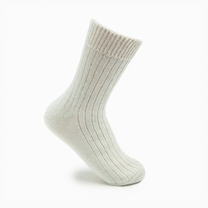 Носки женские шерстяные, цвет белый, размер 25 - Фото 1