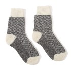Носки детские шерстяные "Фактурная вязка", цвет тёмно-серый, размер 16 - Фото 1