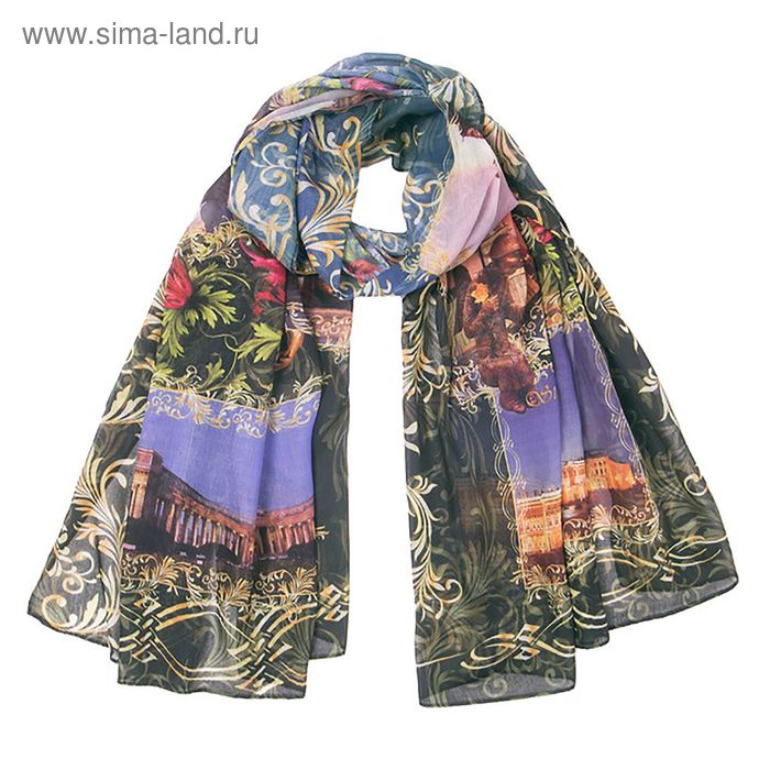 Палантин текстильный "Санкт-Петербург" PC3115_SP5-B, размер 90х180, цвет разноцветный - Фото 1