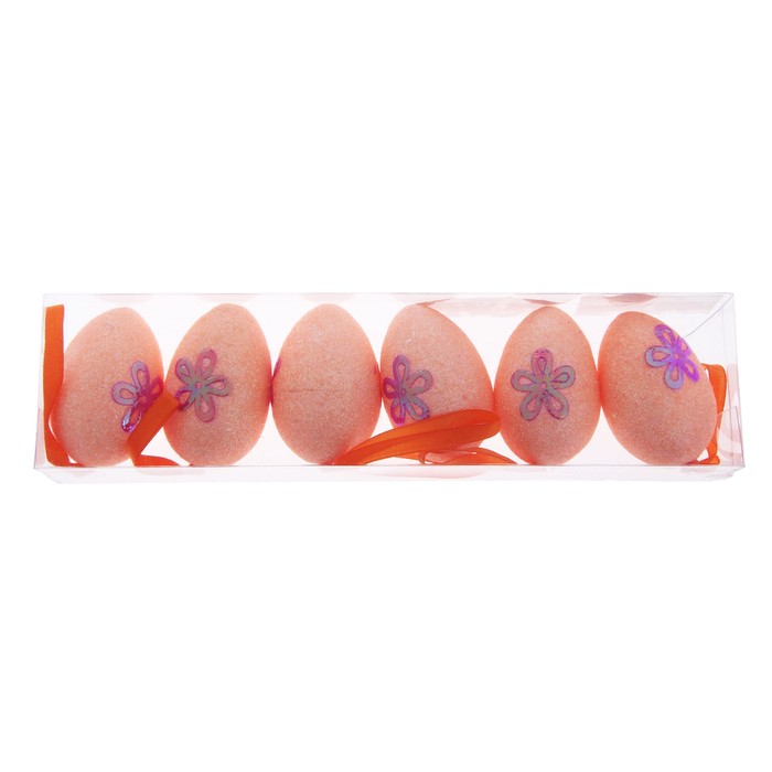 сувенир яйцо "Цветочки" 4 х 4 х 6 см(набор 6 шт) МИКС - Фото 1