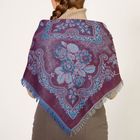 Платок текстильный, размер 80х80, цвет бордовый K342_2В - Фото 2