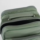 Сумка мужская на молнии, 2 отдела, 3 наружных кармана, регулируемый ремень, цвет тёмно-зелёный - Фото 5