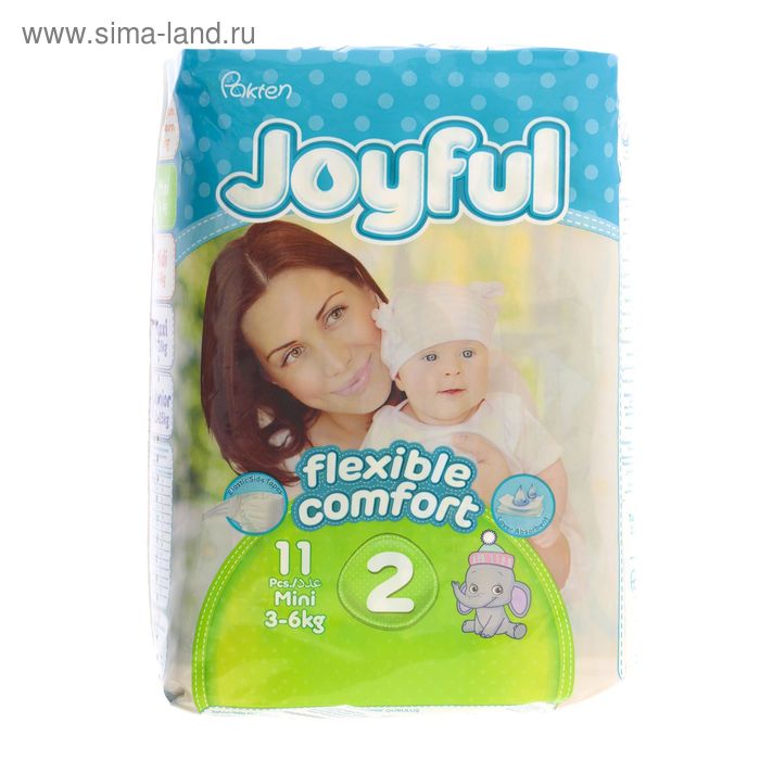 Подгузники «Joyful» Mini (3-6 кг), 11 шт - Фото 1