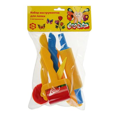 Набор для лепки «Каляка-Маляка», 6 предметов, пластик