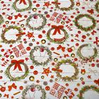 Бумага упаковочная глянцевая «Новогодние венки», 70 × 100 см - Фото 2