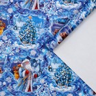 Бумага упаковочная глянцевая «Дедушка Мороз в лесу», 70 х 100 см, Новый год - Фото 1