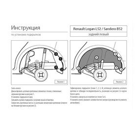 

Подкрылок задний левый RIVAL, Renault Sandero 2014-н.в., 44703001