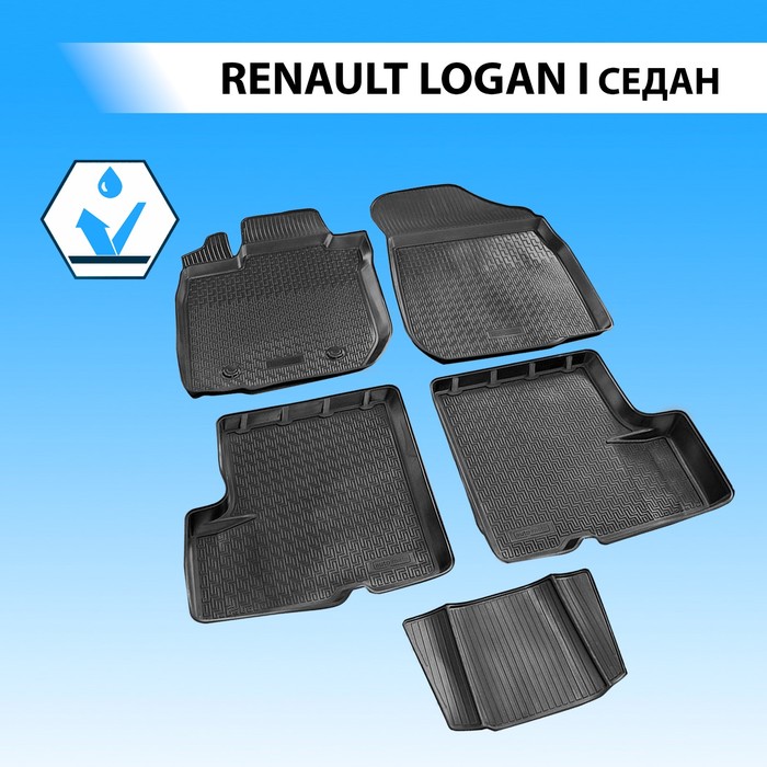 Коврики салона RIVAL, Renault Logan 2004-2015, 14702004