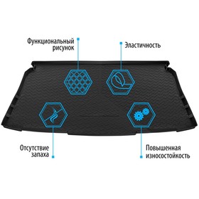 

Коврик багажника Rival для Toyota Rav4 CA40 (с докаткой) 2012-2019, полиуретан, 15706002