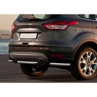 Защита заднего бампера d57 уголки Rival для Ford Kuga II 2013-2016 2016-н.в., нерж. сталь, 2 части, R.1803.013 - Фото 1