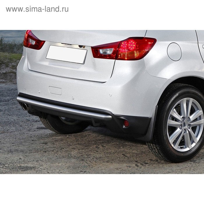 Защита заднего бампера d57 Rival для Mitsubishi ASX I 2010-2013 2012-2015, нерж. сталь, R.4006.013 - Фото 1