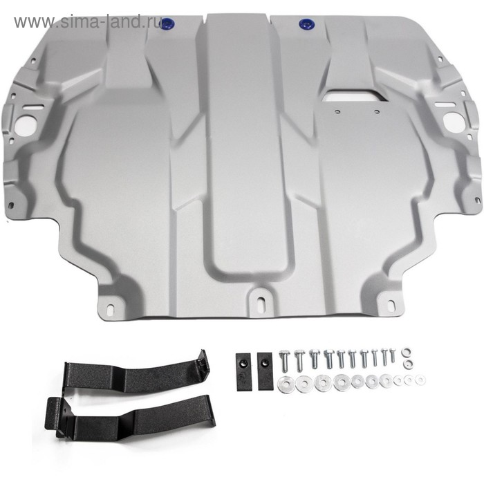 Защита картера и КПП Rival для Seat Altea Freetrack (V - 2.0) 2004-2014, крепеж в комплекте, алюминий 4 мм - Фото 1