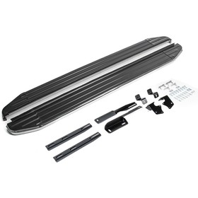 

Пороги на автомобиль "Premium" Rival для Ford Kuga I 2008-2013, 173 см, 2 шт., алюминий, A173ALP.1801.1