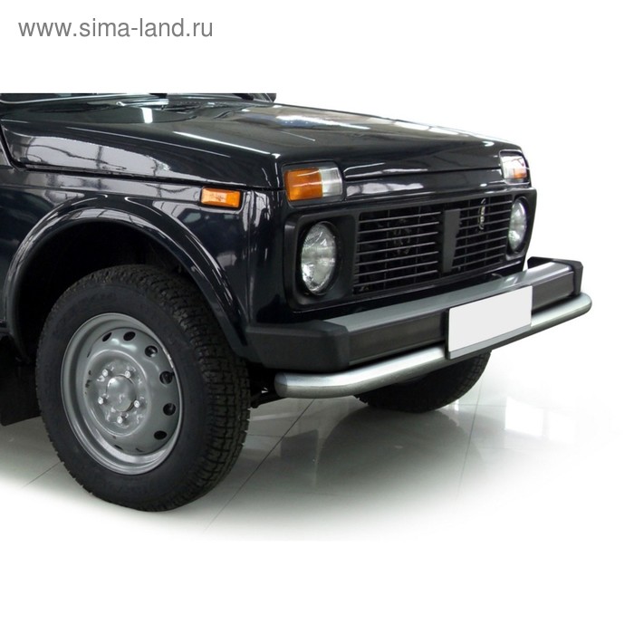 Защита переднего бампера d57 Rival для ВАЗ 2121 (4x4) 3-дв. 1977-2019 2019-н.в., нерж. сталь, R.6002.001 - Фото 1