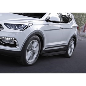 Порог-площадка "Premium-Black" RIVAL, Hyundai Santa Fe 2012-2018, с крепежом, A180ALB.2305.2 2608362