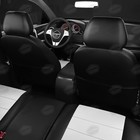 Авточехлы для Ford Mondeo 4 с 2008-2014 г., седан, хэтчбек, универсал, перфорация, экокожа, цвет белый, чёрный - Фото 7