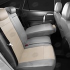 Авточехлы для Ford Mondeo 5 с 2014-2019 г., седан, хэтчбек, универсал, перфорация, экокожа, цвет светло-серый, тёмно-серый - Фото 6