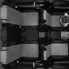 Авточехлы для Citroen Berlingo 2 с 2008-2015 г., каблук, перфорация, экокожа, цвет тёмно-серый, чёрный - Фото 8