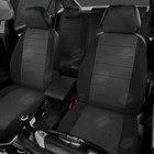 Авточехлы для Opel Astra J с 2011-2018 г., хэтчбек, седан, экокожа, жаккард, креп, цвет белый, чёрный - Фото 2