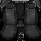 Авточехлы для Nissan Teana 3 с 2014-2020 г., седан, креп, экокожа, жаккард, цвет чёрный - Фото 3