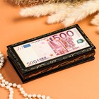 Шкатулка - купюрница «500 EURO», 8,5×17 см, лаковая миниатюра - фото 5798791