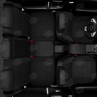 Авточехлы для Audi A3 8V с 2013-2020 г., седан, хэтчбек, жаккард, креп, экокожа, цвет белая точка, чёрный - Фото 6