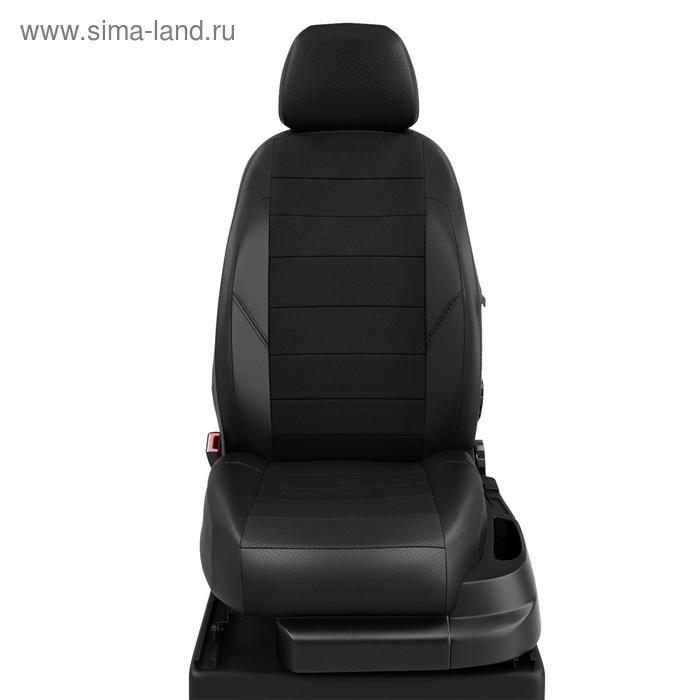 Авточехлы для Citroen C4 1 с 2004-2012 г., хэтчбек, перфорация, экокожа, цвет чёрный - Фото 1