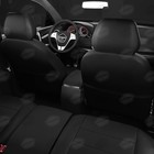 Авточехлы для Citroen C4 2 с 2010-2016 г., хэтчбек, перфорация, экокожа, цвет чёрный - Фото 7