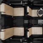 Авточехлы для Citroen C5 2 с 2008-2017 г., седан, перфорация, экокожа, цвет бежевый, чёрный - Фото 8
