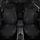 Авточехлы для Citroen C5 2 с 2008-2017 г., седан, жаккард, экокожа, цвет рельсы, чёрный - Фото 3