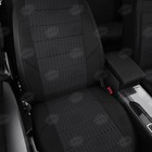 Авточехлы для Citroen C5 2 с 2008-2017 г., седан, жаккард, экокожа, цвет рельсы, чёрный - Фото 4