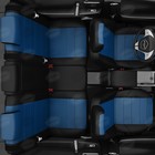 Авточехлы для Datsun Ondo с 2014-2019 г., седан, перфорация, экокожа, цвет синий, чёрный - Фото 8