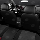 Авточехлы для Datsun Ondo с 2014-2019 г., седан, жаккард, креп, экокожа, цвет белая точка, чёрный - Фото 7