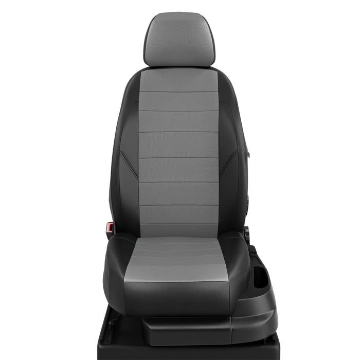 Авточехлы для Datsun Ondo с 2014-2019 г., седан, перфорация, экокожа, цвет тёмно-серый, чёрный - Фото 1
