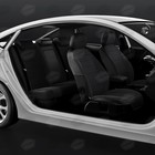 Авточехлы для Datsun Ondo с 2014-2019 г., седан, жаккард, креп, экокожа, цвет белая точка, чёрный - Фото 5