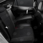 Авточехлы для Datsun Ondo с 2014-2019 г., седан, жаккард, креп, экокожа, цвет белая точка, чёрный - Фото 6
