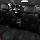 Авточехлы для Datsun Ondo с 2014-2019 г., седан, жаккард, креп, экокожа, цвет белая точка, чёрный - Фото 7