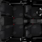 Авточехлы для Datsun Ondo с 2014-2019 г., седан, жаккард, креп, экокожа, цвет белая точка, чёрный - Фото 8