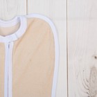 Пеленка-кокон на молнии, рост 50-62 см, махра, цв бежевый, 160г/м, принт микс 1134_М - Фото 3