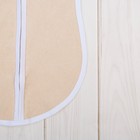 Пеленка-кокон на молнии, рост 50-62 см, махра, цв бежевый, 160г/м, принт микс 1134_М - Фото 4