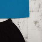 Костюм для мальчика (футболка, шорты), размер 32, рост 122, цвет голубой КМ-3 - Фото 5