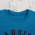 Костюм для мальчика (футболка, шорты), размер 34, рост 128, цвет голубой КМ-3 - Фото 2