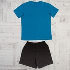 Костюм для мальчика (футболка, шорты), размер 34, рост 128, цвет голубой КМ-3 - Фото 7