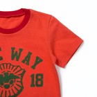 Костюм для мальчика (футболка, шорты), размер 32, рост 122, цвет красный КМ-4 - Фото 3