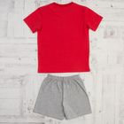 Костюм для мальчика (футболка, шорты), размер 36, рост 134, цвет красный КМ-4 - Фото 7