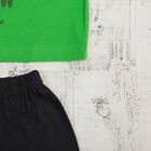 Костюм для мальчика (футболка, шорты), размер 34, рост 128, цвет зелёный КМ-5 - Фото 5