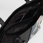 Сумка женская, 2 отдела на молниях, наружный карман, с кошельком, цвет чёрный - Фото 5